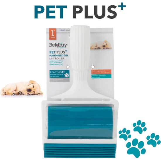 Beldray Pet Plus+ Gel Pet Hair Remover, Reusable Lint Roller for Pet Hair, Washable Lint Brush for Dogs & Cat Hair, Hair Remover for Clothes, Sofa, Cars, Rugs and Bedding Beldray Pet Plus+ Gel Pet Hair Remover, Reusable Lint Roller for Pet Hair, Washable Lint Brush for Dogs & Cat Hair, Hair Remover for Clothes, Sofa, Cars, Rugs and Bedding