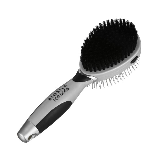 BioSilk Double Sided Pin and Bristle Brush for Dogs BioSilk Double Sided Pin and Bristle Brush for Dogs