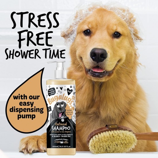 Bugalugs Dog Shampoo 5L Oatmeal & Aloe Vera Moisturizes, Soothes and Cleanses Deep Cleansing, Sulphate and Paraben Free, Ideal for Sensitive Skin and Professional Use Bugalugs Dog Shampoo 5L Oatmeal & Aloe Vera Moisturizes, Soothes and Cleanses Deep Cleansing, Sulphate and Paraben Free, Ideal for Sensitive Skin and Professional Use
