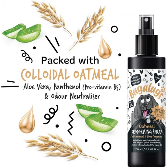 Bugalugs Dog Shampoo 5L Oatmeal & Aloe Vera Moisturizes, Soothes and Cleanses Deep Cleansing, Sulphate and Paraben Free, Ideal for Sensitive Skin and Professional Use Bugalugs Dog Shampoo 5L Oatmeal & Aloe Vera Moisturizes, Soothes and Cleanses Deep Cleansing, Sulphate and Paraben Free, Ideal for Sensitive Skin and Professional Use