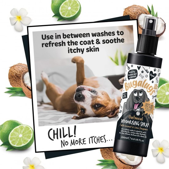 Bugalugs Dog Shampoo 5L Oatmeal & Aloe Vera Moisturizes, Soothes and Cleanses Deep Cleansing, Sulphate and Paraben Free, Ideal for Sensitive Skin and Professional Use Bugalugs Dog Shampoo 5L Oatmeal & Aloe Vera Moisturizes, Soothes and Cleanses Deep Cleansing, Sulphate and Paraben Free, Ideal for Sensitive Skin and Professional Use