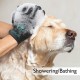 COOLJOB Pet Grooming Gloves, Pet Shampoo Bath Brush, Gentle Glove with Dematting Brush, Deshedding Glove for Cat, Dog, Horse, Rabbit (Size M-L)