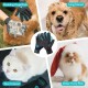 COOLJOB Pet Grooming Gloves, Pet Shampoo Bath Brush, Gentle Glove with Dematting Brush, Deshedding Glove for Cat, Dog, Horse, Rabbit (Size M-L)