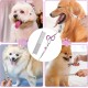 Cinsersr Dog Scissors, Curved Dog Scissors, Thinning Scissors, Dog Grooming Scissors, Dog Scissors, Fur Scissors with a Steel Comb (Pink)