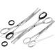 Combi Set Curved Fur Scissors Paw Scissors Dog Hair Scissors 3-Piece 11.5 cm - 14.5 cm 16 cm Made of Rustproof Stainless Steel Combi Set Curved Fur Scissors Paw Scissors Dog Hair Scissors 3-Piece 11.5 cm - 14.5 cm 16 cm Made of Rustproof Stainless Steel