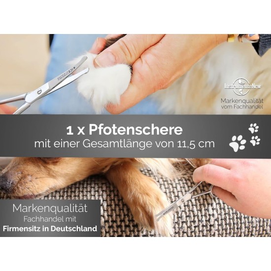 Combi Set Curved Fur Scissors Paw Scissors Dog Hair Scissors 3-Piece 11.5 cm - 14.5 cm 16 cm Made of Rustproof Stainless Steel Combi Set Curved Fur Scissors Paw Scissors Dog Hair Scissors 3-Piece 11.5 cm - 14.5 cm 16 cm Made of Rustproof Stainless Steel
