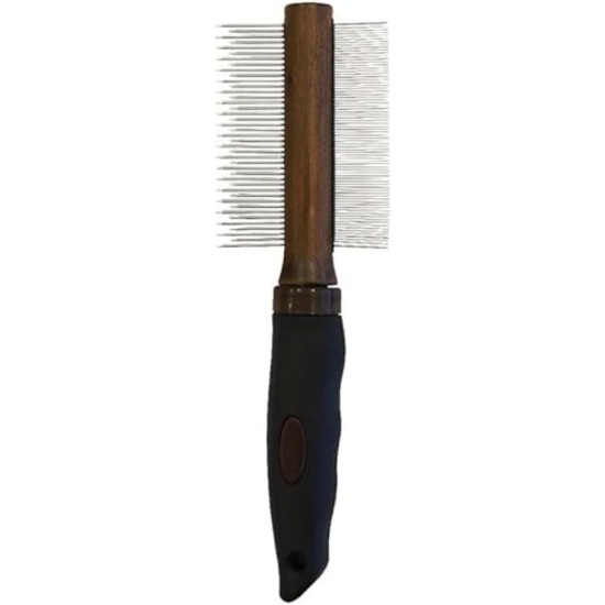Croci Barbershop Double Toothed Dog Comb Dual Function Comb for Cats and Dogs for All Hair Types Removes Undercoat and Parasites 21 x 6 x 2.5 cm Croci Barbershop Double Toothed Dog Comb Dual Function Comb for Cats and Dogs for All Hair Types Removes Undercoat and Parasites 21 x 6 x 2.5 cm