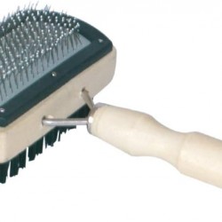 Croci Double Brush with Wooden Handle for Dogs Croci Double Brush with Wooden Handle for Dogs