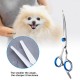 Curved Dog Scissors, Professional Fur Scissors for Cats and Dogs, Blue, Stainless Steel, Hair Scissors, Pet Care Curved Dog Scissors, Professional Fur Scissors for Cats and Dogs, Blue, Stainless Steel, Hair Scissors, Pet Care