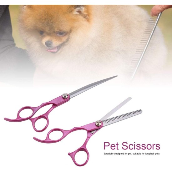 Cyrank Dog Grooming Scissors, Dog Grooming Scissors with Storage Bag for Dog Grooming Cyrank Dog Grooming Scissors, Dog Grooming Scissors with Storage Bag for Dog Grooming