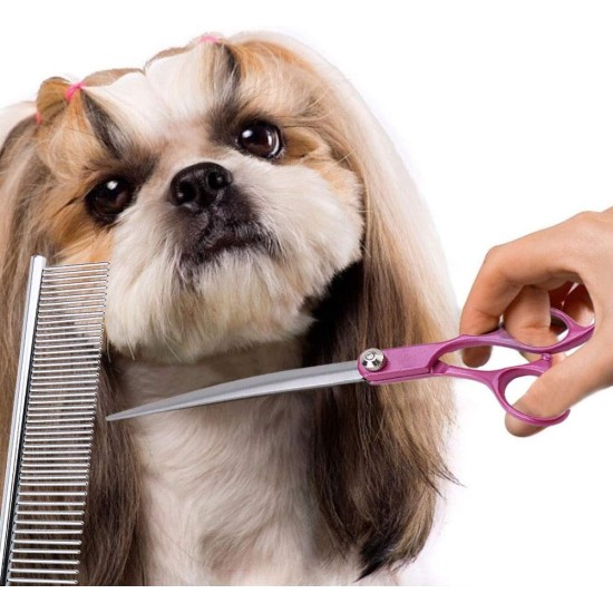 Cyrank Dog Grooming Scissors, Dog Grooming Scissors with Storage Bag for Dog Grooming Cyrank Dog Grooming Scissors, Dog Grooming Scissors with Storage Bag for Dog Grooming
