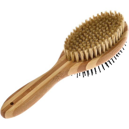 Dehner Lieblinge Dog and Cat Fur Grooming 2 in 1 Slicker Brush Approx. 23.5 x 7 cm Bamboo / Plastic / Natural Material Brown Dehner Lieblinge Dog and Cat Fur Grooming 2 in 1 Slicker Brush Approx. 23.5 x 7 cm Bamboo / Plastic / Natural Material Brown