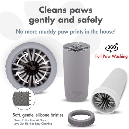 Dexas MudBuster PW72025-22WP Portable Dog Paw Cleaner, Large, Matte Black Dexas MudBuster PW72025-22WP Portable Dog Paw Cleaner, Large, Matte Black