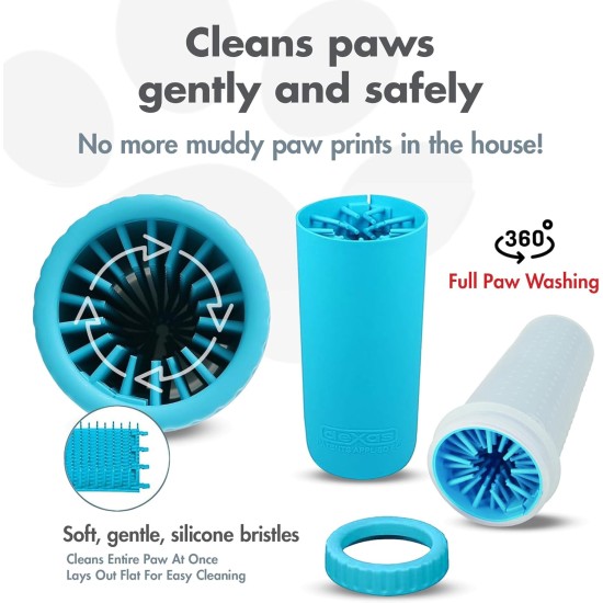 Dexas MudBuster PW72025-22WP Portable Dog Paw Cleaner, Large, Matte Black Dexas MudBuster PW72025-22WP Portable Dog Paw Cleaner, Large, Matte Black
