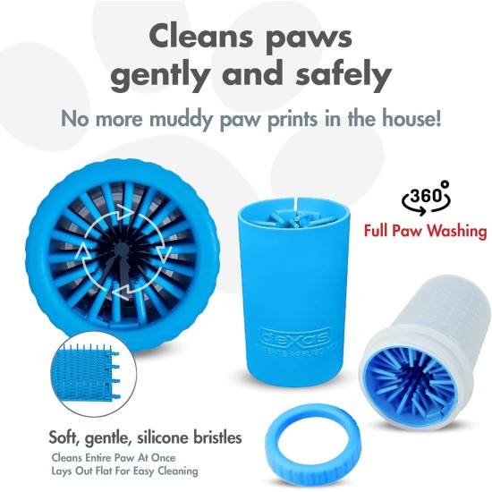 Dexas MudBuster PW72025-22WP Portable Dog Paw Cleaner, Large, Matte Black Dexas MudBuster PW72025-22WP Portable Dog Paw Cleaner, Large, Matte Black