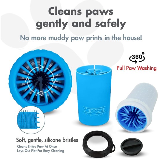 Dexas MudBuster PW72025-22WP Portable Dog Paw Cleaner, Large, Matte Black Dexas MudBuster PW72025-22WP Portable Dog Paw Cleaner, Large, Matte Black