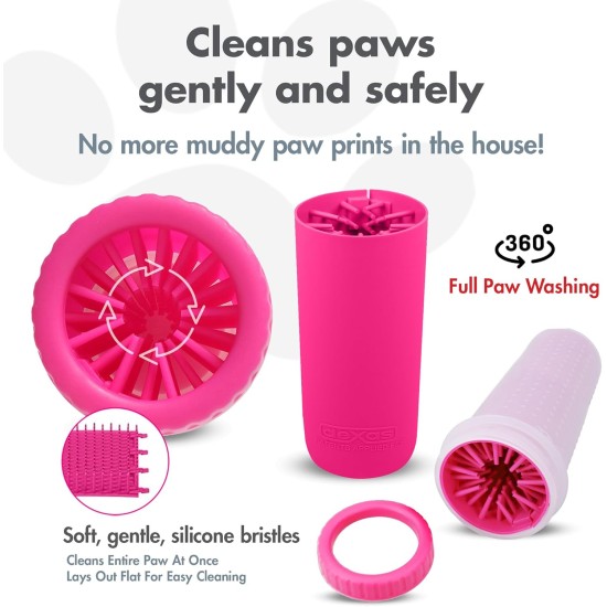 Dexas MudBuster PW72025-22WP Portable Dog Paw Cleaner, Large, Matte Black Dexas MudBuster PW72025-22WP Portable Dog Paw Cleaner, Large, Matte Black
