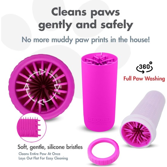 Dexas MudBuster PW72025-22WP Portable Dog Paw Cleaner, Large, Matte Black Dexas MudBuster PW72025-22WP Portable Dog Paw Cleaner, Large, Matte Black