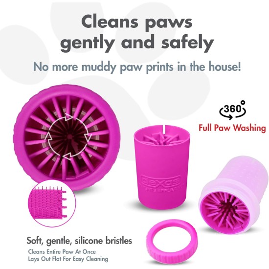 Dexas MudBuster PW72025-22WP Portable Dog Paw Cleaner, Large, Matte Black Dexas MudBuster PW72025-22WP Portable Dog Paw Cleaner, Large, Matte Black