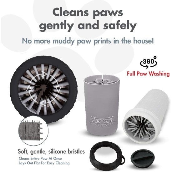 Dexas MudBuster PW72025-22WP Portable Dog Paw Cleaner, Large, Matte Black Dexas MudBuster PW72025-22WP Portable Dog Paw Cleaner, Large, Matte Black