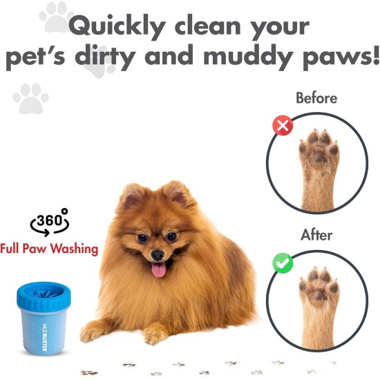 Dexas MudBuster PW72025-22WP Portable Dog Paw Cleaner, Large, Matte Black Dexas MudBuster PW72025-22WP Portable Dog Paw Cleaner, Large, Matte Black