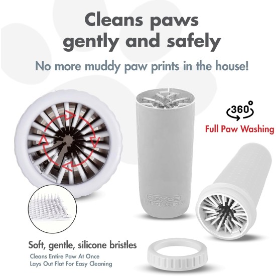 Dexas MudBuster PW72025-22WP Portable Dog Paw Cleaner, Large, Matte Black Dexas MudBuster PW72025-22WP Portable Dog Paw Cleaner, Large, Matte Black