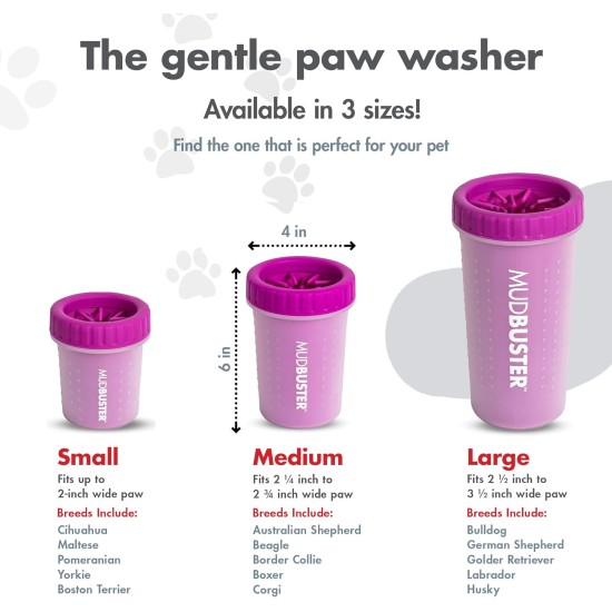 Dexas MudBuster PW72025-22WP Portable Dog Paw Cleaner, Large, Matte Black Dexas MudBuster PW72025-22WP Portable Dog Paw Cleaner, Large, Matte Black