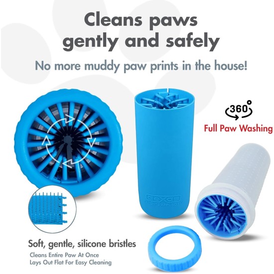 Dexas MudBuster PW72025-22WP Portable Dog Paw Cleaner, Large, Matte Black Dexas MudBuster PW72025-22WP Portable Dog Paw Cleaner, Large, Matte Black