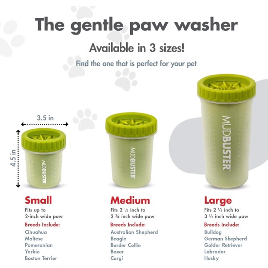Dexas MudBuster PW72025-22WP Portable Dog Paw Cleaner, Large, Matte Black Dexas MudBuster PW72025-22WP Portable Dog Paw Cleaner, Large, Matte Black