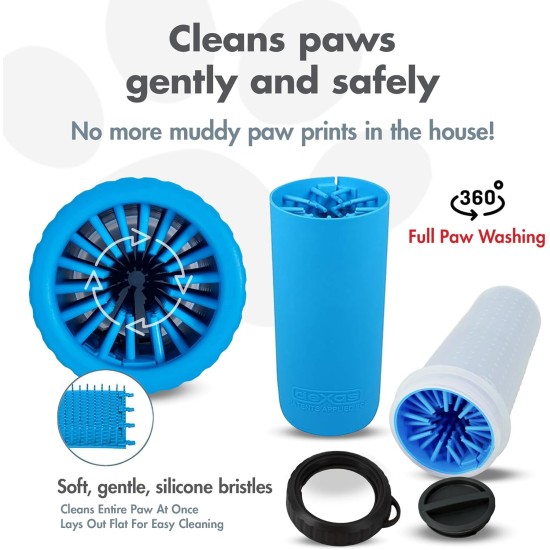 Dexas MudBuster PW72025-22WP Portable Dog Paw Cleaner, Large, Matte Black Dexas MudBuster PW72025-22WP Portable Dog Paw Cleaner, Large, Matte Black
