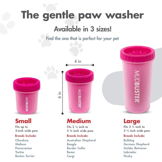 Dexas MudBuster PW72025-22WP Portable Dog Paw Cleaner, Large, Matte Black Dexas MudBuster PW72025-22WP Portable Dog Paw Cleaner, Large, Matte Black