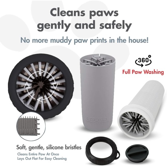 Dexas MudBuster PW72025-22WP Portable Dog Paw Cleaner, Large, Matte Black Dexas MudBuster PW72025-22WP Portable Dog Paw Cleaner, Large, Matte Black
