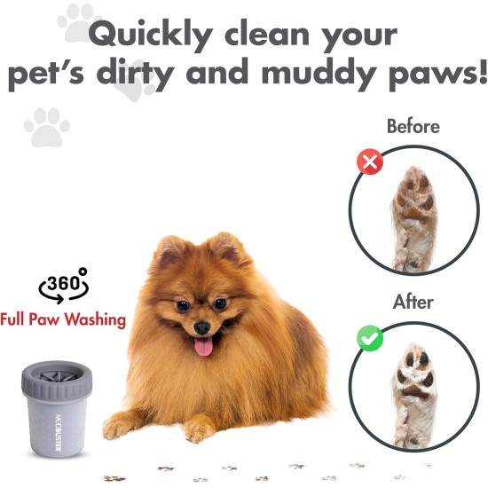 Dexas MudBuster PW72025-22WP Portable Dog Paw Cleaner, Large, Matte Black Dexas MudBuster PW72025-22WP Portable Dog Paw Cleaner, Large, Matte Black