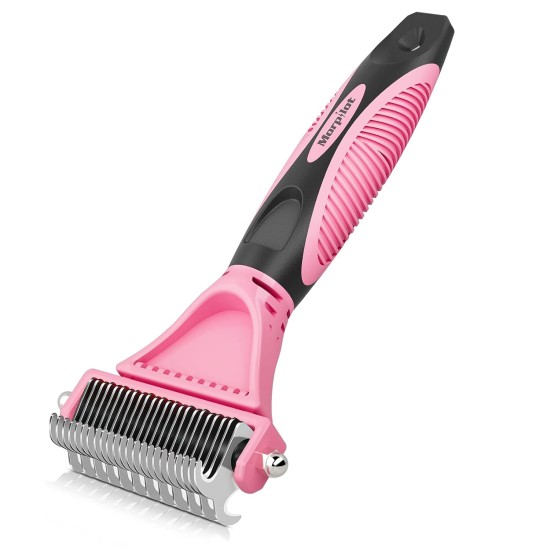 Dog Brush Cat Brush, 12 + 23 Pet Stainless Steel Comb, Double-Sided DeShedding Tool for Dogs to Remove Unwanted Hair, Untangling Knots Dog Brush Cat Brush, 12 + 23 Pet Stainless Steel Comb, Double-Sided DeShedding Tool for Dogs to Remove Unwanted Hair, Untangling Knots