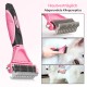 Dog Brush Cat Brush, 12 + 23 Pet Stainless Steel Comb, Double-Sided DeShedding Tool for Dogs to Remove Unwanted Hair, Untangling Knots Dog Brush Cat Brush, 12 + 23 Pet Stainless Steel Comb, Double-Sided DeShedding Tool for Dogs to Remove Unwanted Hair, Untangling Knots