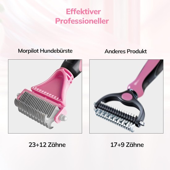 Dog Brush Cat Brush, 12 + 23 Pet Stainless Steel Comb, Double-Sided DeShedding Tool for Dogs to Remove Unwanted Hair, Untangling Knots Dog Brush Cat Brush, 12 + 23 Pet Stainless Steel Comb, Double-Sided DeShedding Tool for Dogs to Remove Unwanted Hair, Untangling Knots