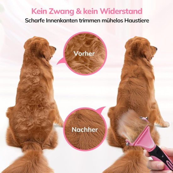 Dog Brush Cat Brush, 12 + 23 Pet Stainless Steel Comb, Double-Sided DeShedding Tool for Dogs to Remove Unwanted Hair, Untangling Knots Dog Brush Cat Brush, 12 + 23 Pet Stainless Steel Comb, Double-Sided DeShedding Tool for Dogs to Remove Unwanted Hair, Untangling Knots