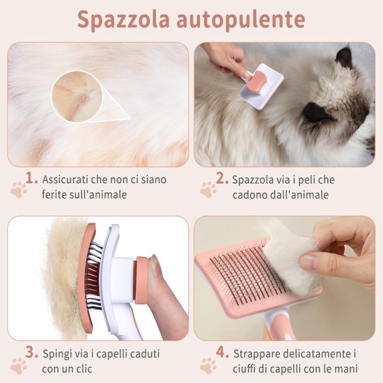Dog Brush, Cat Brush, Pet Self-Cleaning Slicker Brush Removes Undercoat, Dog Brushes for Undercoat, Hair Remover Pet Brush for Longhaired Short Haired Dogs and Cats, Blue Dog Brush, Cat Brush, Pet Self-Cleaning Slicker Brush Removes Undercoat, Dog Brushes for Undercoat, Hair Remover Pet Brush for Longhaired Short Haired Dogs and Cats, Blue