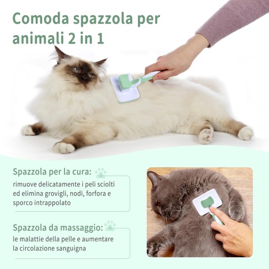 Dog Brush, Cat Brush, Pet Self-Cleaning Slicker Brush Removes Undercoat, Dog Brushes for Undercoat, Hair Remover Pet Brush for Longhaired Short Haired Dogs and Cats, Blue Dog Brush, Cat Brush, Pet Self-Cleaning Slicker Brush Removes Undercoat, Dog Brushes for Undercoat, Hair Remover Pet Brush for Longhaired Short Haired Dogs and Cats, Blue
