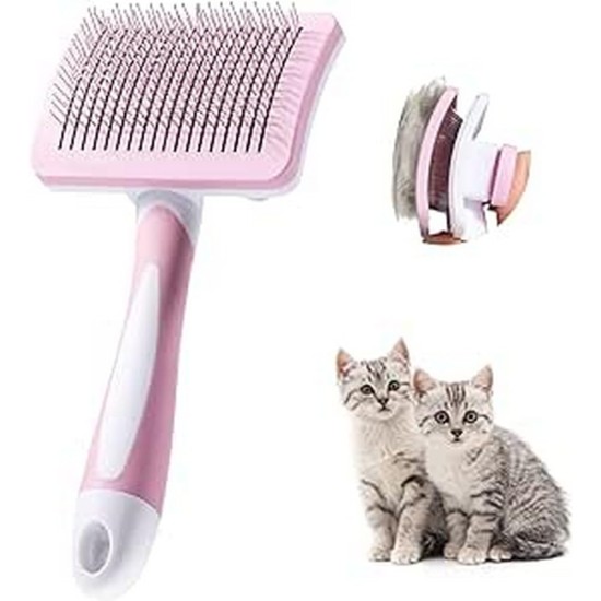 Dog Brush, Cat Brush, Pet Self-Cleaning Slicker Brush Removes Undercoat, Dog Brushes for Undercoat, Hair Remover Pet Brush for Longhaired Short Haired Dogs and Cats, Blue Dog Brush, Cat Brush, Pet Self-Cleaning Slicker Brush Removes Undercoat, Dog Brushes for Undercoat, Hair Remover Pet Brush for Longhaired Short Haired Dogs and Cats, Blue