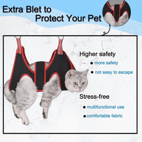 Dog Grooming Hammock for Small Dogs and Cats, Dog Grooming Sling for Trimming Nails and Ear/Eye Care (XS, 16.5cm) Dog Grooming Hammock for Small Dogs and Cats, Dog Grooming Sling for Trimming Nails and Ear/Eye Care (XS, 16.5cm)
