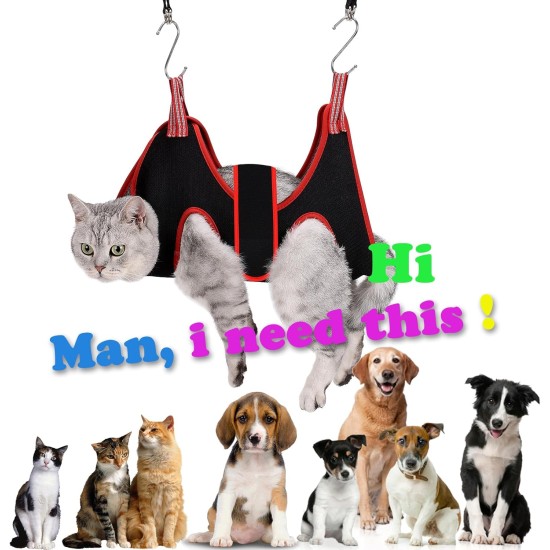 Dog Grooming Hammock for Small Dogs and Cats, Dog Grooming Sling for Trimming Nails and Ear/Eye Care (XS, 16.5cm) Dog Grooming Hammock for Small Dogs and Cats, Dog Grooming Sling for Trimming Nails and Ear/Eye Care (XS, 16.5cm)