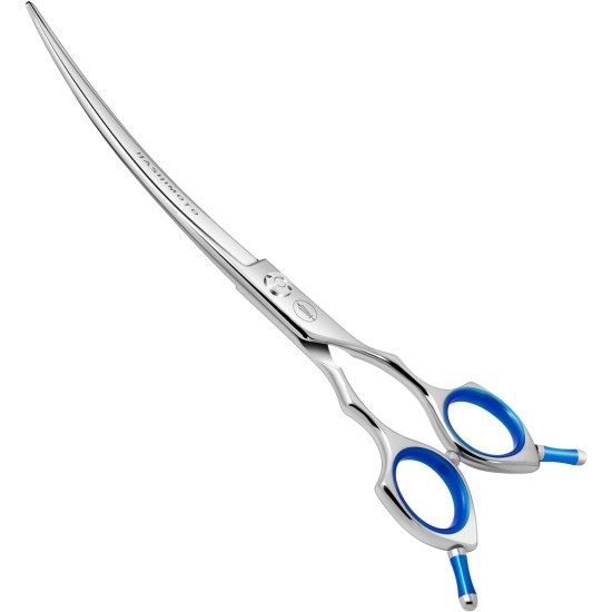 Dog Grooming Scissors, Curved Scissors for Dog Grooming, 7.5 Inches, 30 Degree Curved Blade, Lightweight Pet Scissors for Trimming Face and Paws Dog Grooming Scissors, Curved Scissors for Dog Grooming, 7.5 Inches, 30 Degree Curved Blade, Lightweight Pet Scissors for Trimming Face and Paws