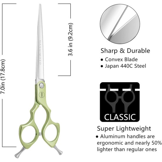 Dog Grooming Scissors, Curved Scissors for Dog Grooming, 7.5 Inches, 30 Degree Curved Blade, Lightweight Pet Scissors for Trimming Face and Paws Dog Grooming Scissors, Curved Scissors for Dog Grooming, 7.5 Inches, 30 Degree Curved Blade, Lightweight Pet Scissors for Trimming Face and Paws