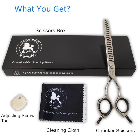 Dog Grooming Scissors, Curved Scissors for Dog Grooming, 7.5 Inches, 30 Degree Curved Blade, Lightweight Pet Scissors for Trimming Face and Paws Dog Grooming Scissors, Curved Scissors for Dog Grooming, 7.5 Inches, 30 Degree Curved Blade, Lightweight Pet Scissors for Trimming Face and Paws