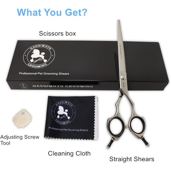 Dog Grooming Scissors, Curved Scissors for Dog Grooming, 7.5 Inches, 30 Degree Curved Blade, Lightweight Pet Scissors for Trimming Face and Paws Dog Grooming Scissors, Curved Scissors for Dog Grooming, 7.5 Inches, 30 Degree Curved Blade, Lightweight Pet Scissors for Trimming Face and Paws