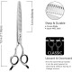 Dog Grooming Scissors, Curved Scissors for Dog Grooming, 7.5 Inches, 30 Degree Curved Blade, Lightweight Pet Scissors for Trimming Face and Paws Dog Grooming Scissors, Curved Scissors for Dog Grooming, 7.5 Inches, 30 Degree Curved Blade, Lightweight Pet Scissors for Trimming Face and Paws