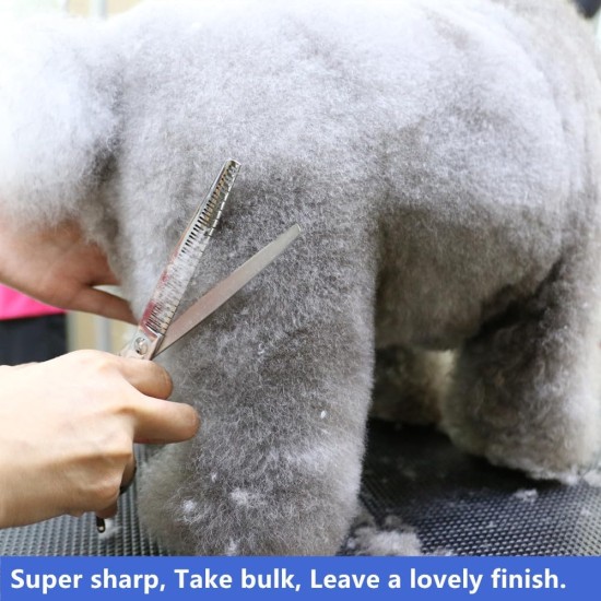 Dog Grooming Scissors, Curved Scissors for Dog Grooming, 7.5 Inches, 30 Degree Curved Blade, Lightweight Pet Scissors for Trimming Face and Paws Dog Grooming Scissors, Curved Scissors for Dog Grooming, 7.5 Inches, 30 Degree Curved Blade, Lightweight Pet Scissors for Trimming Face and Paws
