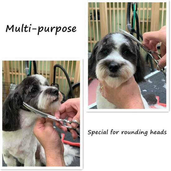 Dog Grooming Scissors, Curved Scissors for Dog Grooming, 7.5 Inches, 30 Degree Curved Blade, Lightweight Pet Scissors for Trimming Face and Paws Dog Grooming Scissors, Curved Scissors for Dog Grooming, 7.5 Inches, 30 Degree Curved Blade, Lightweight Pet Scissors for Trimming Face and Paws
