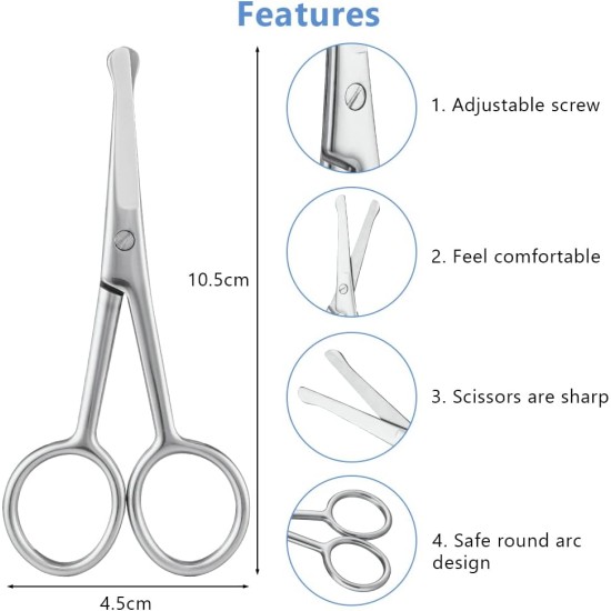 Dog Hair Scissors, Fur Scissors, 10.5 cm Stainless Steel Fur Scissors, Paw Scissors, Rounded Scissors, Dog Paw Scissors for Dogs, Pet Scissors, Dog Hair Cutting for Perfect Grooming Dog Hair Scissors, Fur Scissors, 10.5 cm Stainless Steel Fur Scissors, Paw Scissors, Rounded Scissors, Dog Paw Scissors for Dogs, Pet Scissors, Dog Hair Cutting for Perfect Grooming